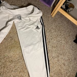 White adidas pants